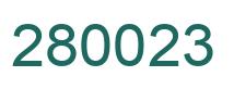 Number 280023 green image