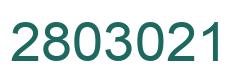 Number 2803021 green image