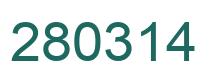 Number 280314 green image