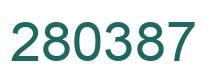 Number 280387 green image