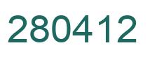 Number 280412 green image