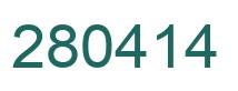 Number 280414 green image