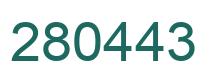Number 280443 green image