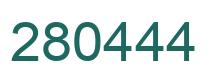 Number 280444 green image