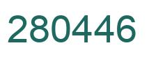 Number 280446 green image