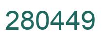 Number 280449 green image