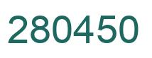 Number 280450 green image