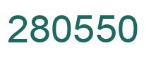 Number 280550 green image
