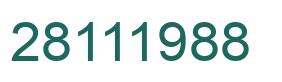 Number 28111988 green image