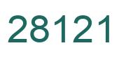 Number 28121 green image