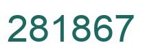 Number 281867 green image