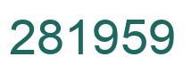 Number 281959 green image