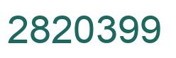 Number 2820399 green image