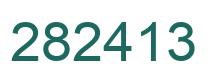 Number 282413 green image
