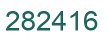 Number 282416 green image