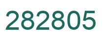 Number 282805 green image