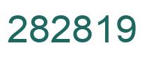 Number 282819 green image