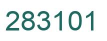 Number 283101 green image
