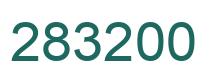Number 283200 green image