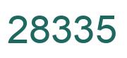 Number 28335 green image