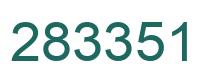 Number 283351 green image