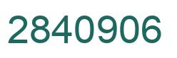 Number 2840906 green image