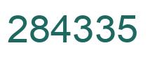 Number 284335 green image