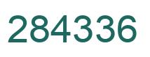 Number 284336 green image