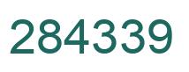 Number 284339 green image