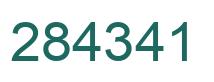 Number 284341 green image