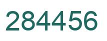 Number 284456 green image