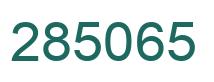 Number 285065 green image