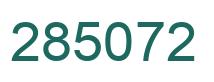 Number 285072 green image