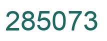 Number 285073 green image