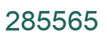 Number 285565 green image