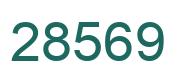 Number 28569 green image