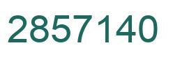 Number 2857140 green image