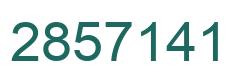 Number 2857141 green image