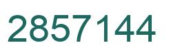 Number 2857144 green image