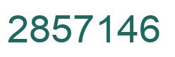 Number 2857146 green image