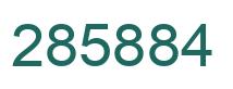 Number 285884 green image
