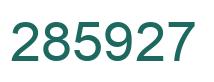 Number 285927 green image
