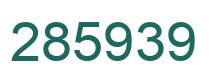 Number 285939 green image