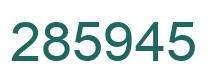 Number 285945 green image