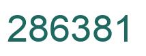 Number 286381 green image
