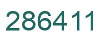Number 286411 green image