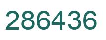 Number 286436 green image