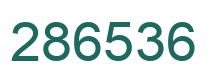 Number 286536 green image