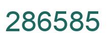 Number 286585 green image