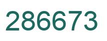 Number 286673 green image